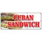Signmission Cuban Sandwich Banner Heavy Duty 13 Oz Vinyl with Grommets B-96 Cuban Sandwich - alternate 1